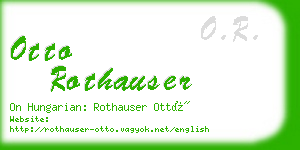 otto rothauser business card